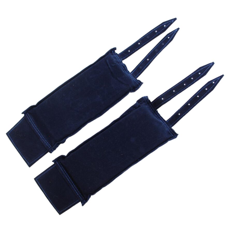 Brass Ghungroo Ankle Bells with Blue Velvet Pad