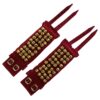 Brass Ghungroo Ankle Bells with Maroon Velvet Pad