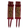 Brass Ghungroo Ankle Bells with Maroon Velvet Pad