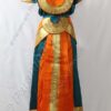 Bharathanatyam Skirt dress - Peacock Green and Light Orange
